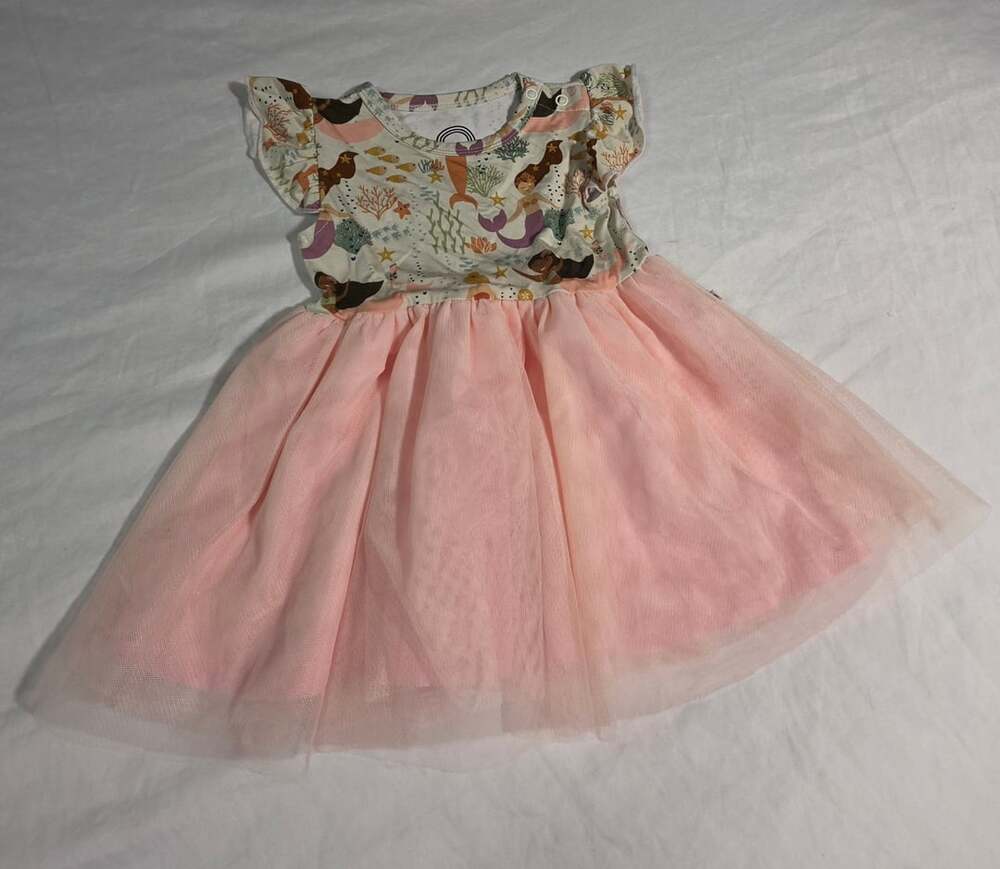 Emerson and Friends Tulle Twirl Dress Size 12-18M Mermaids Pink